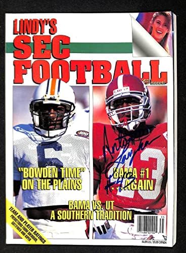 Antonio Langham Alabama aláírt 1993 Lindy SEC Magazin 91261b22 - Dedikált NFL Magazinok