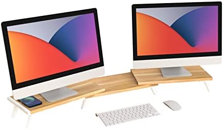 loukin Dual Monitor Állvány Emelő Asztal helyett, 17.32*9.84 Nagy Számítógép Állvány, 2 Monitor, Laptop, Nyomtató, Hossza,