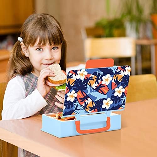 MNSRUU Bento Box Nyári Szörfözés Virágos Pálmafa Ebédet Bento Box Felnőtt Gyerekek 1000 ML Újrafelhasználható Étel elkészítése