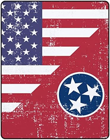 Amerikai Tennessee-i Állami Zászló Takaró Puha Poliészter Ágy Takaró Haza Utazik Kempingezni