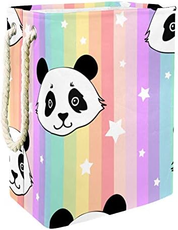 Inhomer Cuki Panda Minta 300D Oxford PVC, Vízálló Szennyestartót Nagy Kosárban a Takaró Ruházat, Játékok Hálószoba