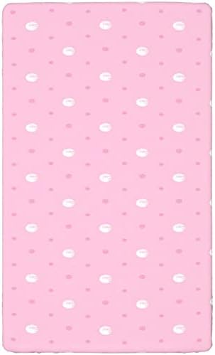 Rózsaszín Pöttyös Témájú Felszerelt jegyzetfüzetet,Standard Kiságy, Matrac, Lepedő Ultra Puha Anyag-Nagy Fiú vagy Lány a