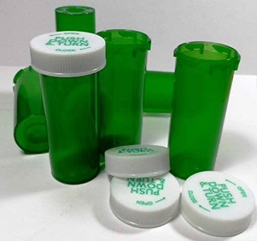 Műanyag Receptet Zöld Üveg/Üveg 25 Pack w/Sapkák Legkisebb 6 Dram-Méret-Gyógyszeripari Minőségű-Az általunk Eladni Gyógyszertárak,