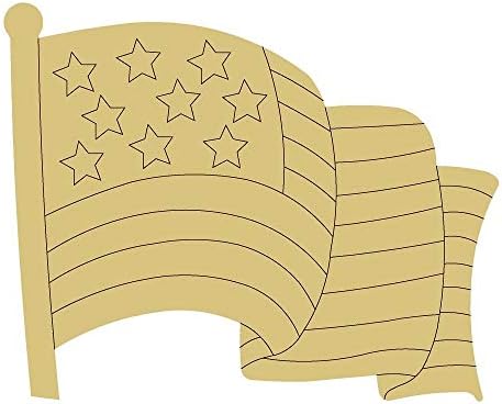 Zászló Design Vonalak által Kivágott Befejezetlen Fa Zászló USA-ban július 4-én a Szabadság Amerika Ajtó Fogas MDF Alakú