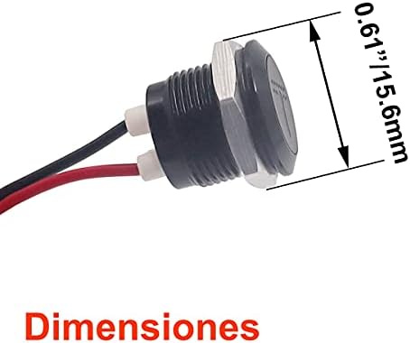 Taiss LED Kijelző Pilóta Dash világoskék (High Beam Mutató), 1/2(12mm )12V LED Fém Jelet Jelzőfény. F-010-YGD-B