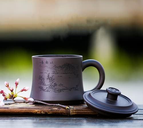 Dorbeay Lila Agyag csészéből, Bögre, Csésze, A Tej kupa,a Kínai Kung-Fu Teacupup ，Kézzel készített Csésze Kapacitás (430ml