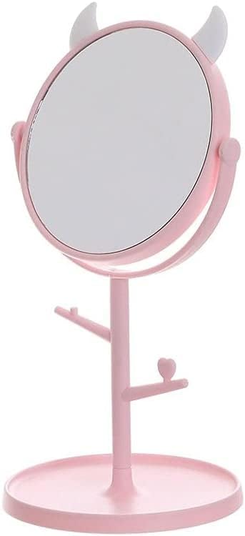 DEPILA Tükör Asztal Tükör Smink, szabadon álló Rózsaszín Tükör, Összecsukható Design Asztali，Hiúság Tükör Állj a Zuhany tükör