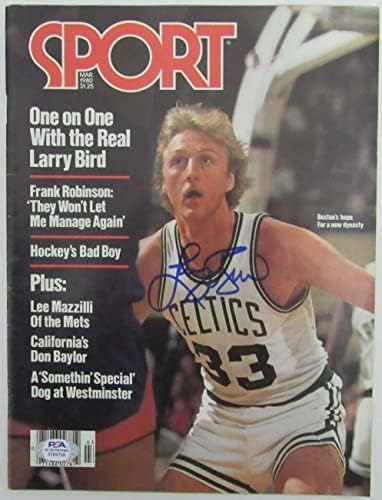 Larry Bird Dedikált 1980 Sport Magazin Boston Celtics-PSA/DNS - Dedikált NBA Magazinok