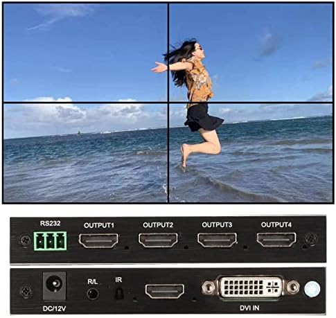 DVI TV Videó Fali Vezérlő, Támogató, 180 Fokos Forgatható, HD Multimédia Interfész Splicing Kijelző, USB Video Processzor