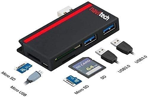 Navitech 2 az 1-ben Laptop/Tablet USB 3.0/2.0 HUB Adapter/Micro USB Bemenet SD/Micro SD Kártya Olvasó Kompatibilis HP Envy