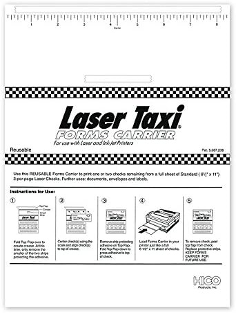 ABC Lézer Taxi Csekk Nyomtatás Útmutató, 8 1/2 × 11 3/8 - Készlet 5 Lap
