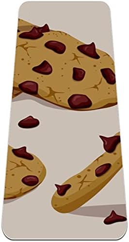 Siebzeh Chocolate Chip Cookie-k 1 Prémium Vastag Jóga Szőnyeg Környezetbarát Gumi Health&Fitness Csúszásmentes Alátét Minden