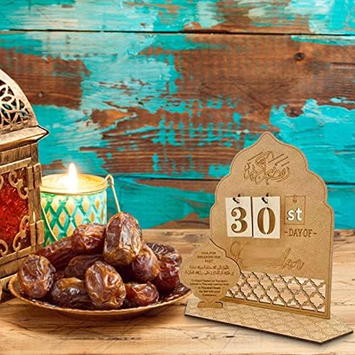 Ramadán Visszaszámlálás Naptár, Dekoráció, DIY Fa Eid Mubarak Dísz, 30 Napon Eid Mubarak Ramadan Fél Dísz, Ramadan Ajándékok
