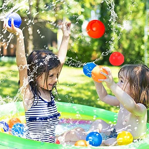 KIMOBER 16PCS újra Víz Léggömbök,Újratölthető önrögzítő Víz Bomba Splash Lufi Játék Gyerekeknek Medence Party kellék