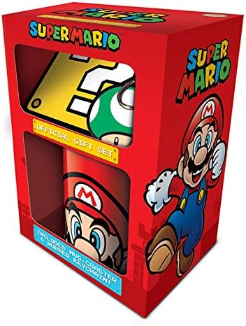 Piramis Nemzetközi Super Mario Ajándék Szett Bögre, Hullámvasút, valamint Kulcstartó Bemutató díszdobozban (Super Mario Design)