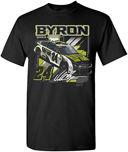 Kockás Zászló Sport William Byron 2023 Raptor Tervezet T-Shirt Fekete