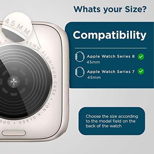 Case-Mate Apple Nézni az Esetben w/Beépített Apple Nézni Sorozat 8 & 7 Edzett Üveg kijelző Védő fólia [45mm] - Ultra Tiszta