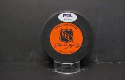 Gordie Howe Aláírt Hivatalos Red Wings Korong Autogramot PSA/DNS AL77936 - Dedikált NHL Korong