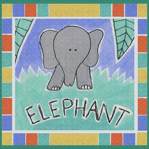 Művészeti Hímzés Dzsungel Elefánt Hímzés Készlet által Perkins & Morley