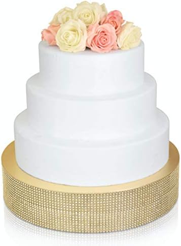 ALKALOMMAL Bling Esküvői Torta Állvány (Tartja 150 lbs) Cupcake Alap, Dekoratív Dísze a Felek (18 Kerek, Puha, Arany)