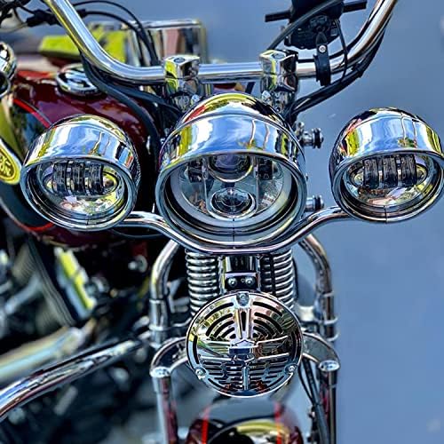 HAKA KEMÉNY 7 Fényszóró Trim Gyűrű Napellenző + 4.5 Tompított fényszóró meg indexet, Trim Gyűrűk Harley Túra Road King Softail