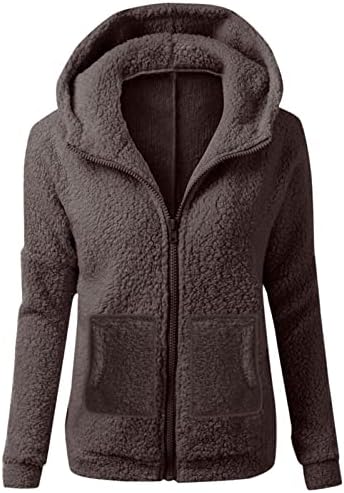 DASEIS Női Kabát, Téli Kabát, Női Trend Plus Size Hosszú Ujjú Ski Kapucnis Dzseki Bolyhos Kényelem Zip Bő