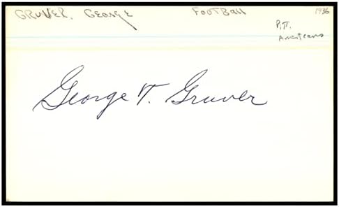 George Gruver Aláírt Index Kártya 3x5 Dedikált 1936 Pittsburgh Amerikaiak 87371 - NFL-Vágott Aláírás