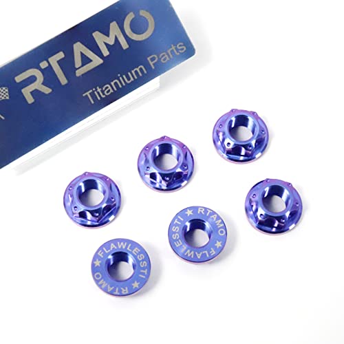 RTAMO M10×1.0 Titán Karima Nuts Hex Nuts-6DB kit (Fekete)