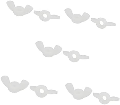 X-mosás ragályos M4 Női Szál Nylon Wingnut Pillangó Kötőelem Dió, Fehér 10db(M4 Zoltán hembra Nylon Tuerca mariposa Sujetador