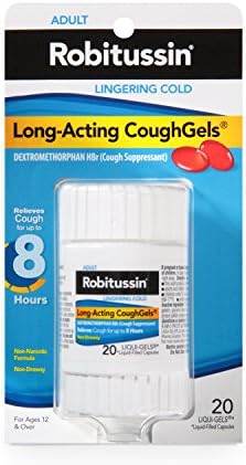 Robitussin Felnőtt Hosszú Hatású CoughGels (20 Szám), 8 Órás Non-Álmos Köhögéscsillapítót, Amit A Liqui-Gél Kapszula