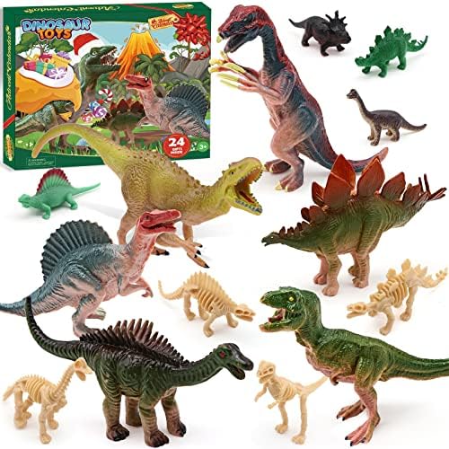 [ Xl ] Dinoszaurusz Adventi Naptár 2022 Gyerekeknek, 24 Nap Meglepetés 17 x 15 Hüvelykes Karácsonyi Visszaszámlálás Naptárak