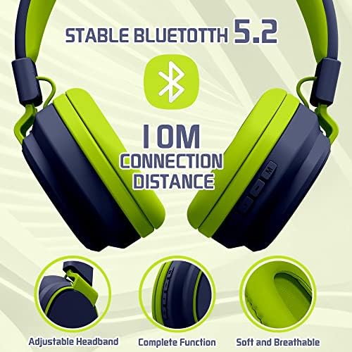 MIDOLA Fejhallgató Gyerekek Bluetooth Vezeték nélküli Kötet Korlátozott 85/110dB Át Fül-Összecsukható a Shareport Fülhallgató