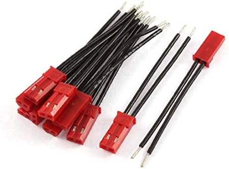X-mosás ragályos 10db Fekete Piros 5.7 cm Hosszú SM Férfi Vezeték Csatlakozó(10db Néger Rojo 5.7 cm Conector de kábel macsó