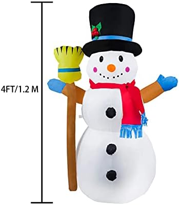 DBYLXMN Fél Zsák Kedvez a Felnőttek, 1,2 M-es Felfújható Hóember Karácsonyi Dekoráció Hóember Mikulás Játékok Fél Világít