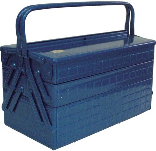 TRUSCO GT-410-B 3-rétegű Tool Box, 16.1 x 8,7 x 13.5 cm (412 x 220 x 343 mm-es), Kék