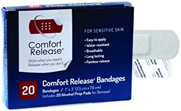 Comfort Kiadás® 1x 3 (2 Csomag 40 Összesen) Érzékeny Bőr Kötés a sebkezelés & elsősegély a Fájdalommentes Eltávolítása (Ha